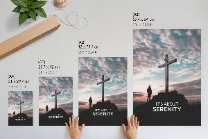 Poszter kép Kříž na skále