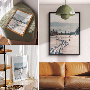 Vintage poszter Zimní krajina