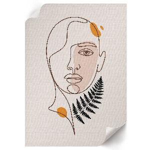Retro boho stílusú portré plakát