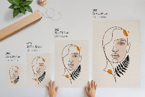 Retro plakát Boho portrét