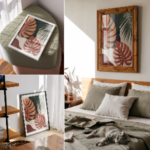 Vintage poszter Tropické listy