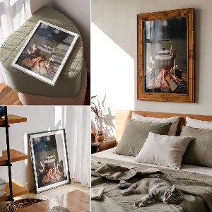 Retro poszter Konvice na ohni