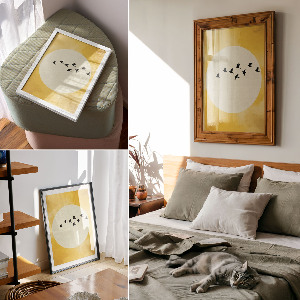 Vintage poszter Let ptáků