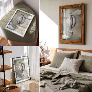 Poszter kép Slon v balónu