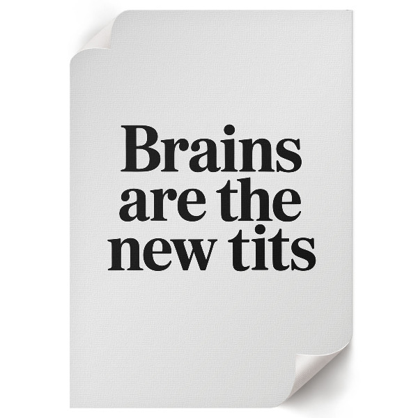 Vintage poszter Mozky v módě