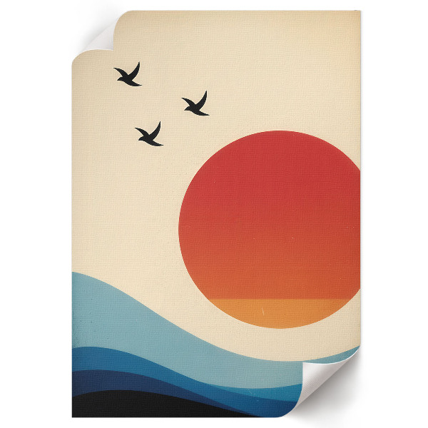 Vintage poszter Slunečná krajina