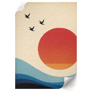 Vintage poszter Slunečná krajina