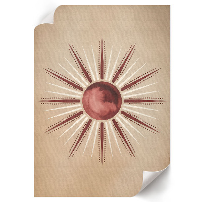 Retro poszter Boho slunce