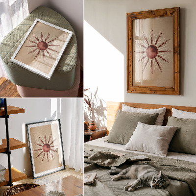 Retro poszter Boho slunce