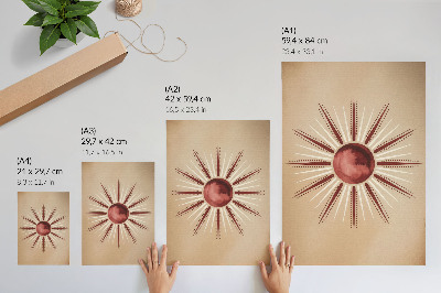 Retro poszter Boho slunce