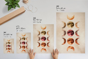 Retro plakát Měsíční fáze