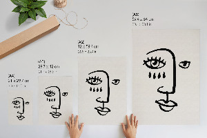 Poszter kép Abstraktní obličej