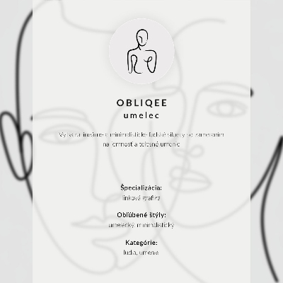 Poszter kép Minimalistický obrys
