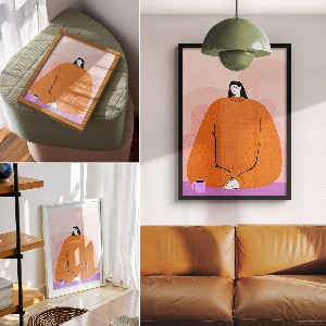 Retro poszter Posezení s kávou