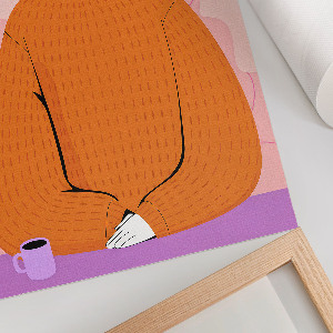 Retro poszter Posezení s kávou