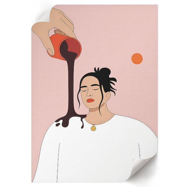 Retro plakát Nalévání kávy