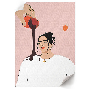 Retro plakát Nalévání kávy