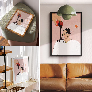 Retro plakát Nalévání kávy