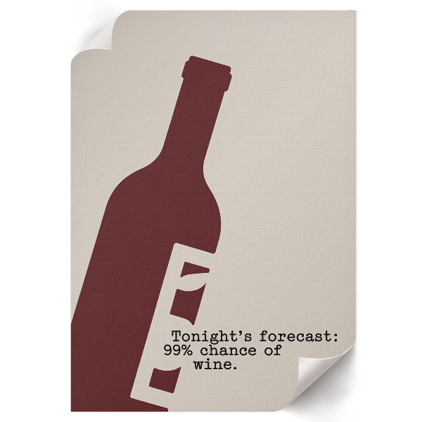 Retro poszter Vinný večer