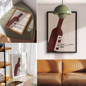 Retro poszter Vinný večer