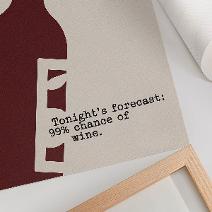 Retro poszter Vinný večer