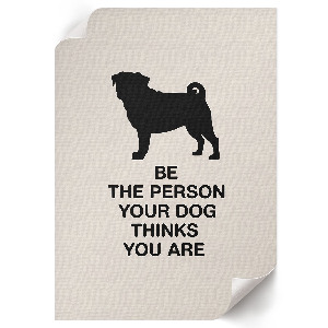 Retro plakát Motivace a pes