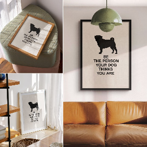 Retro plakát Motivace a pes