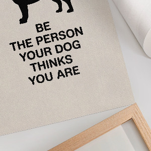 Retro plakát Motivace a pes