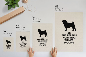 Retro plakát Motivace a pes