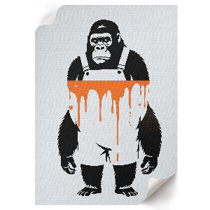Poszter gorilla graffiti motívummal