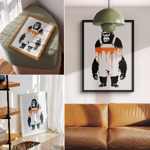 Poszter kép Gorilí graffiti