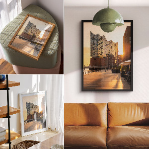 Vintage poszter Západ slunce