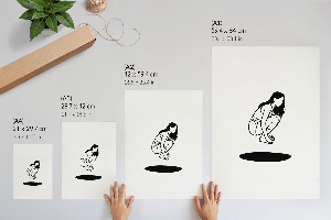 Retro poszter Žena nad dírou