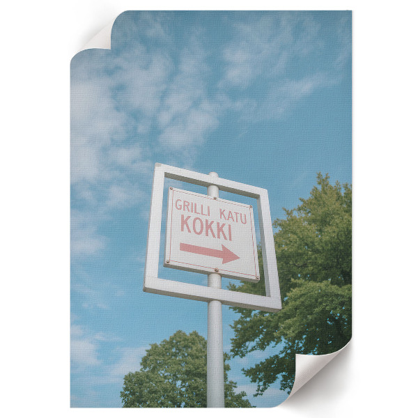 Retro plakát Směrová značka