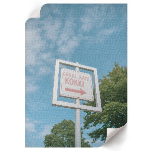 Retro plakát Směrová značka