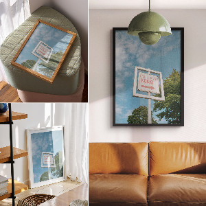 Retro plakát Směrová značka