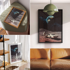 Vintage poszter Cesta do vesmíru