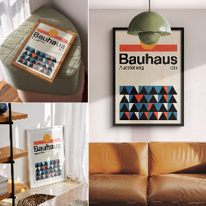 Vintage poszter Geometrie Bauhausu