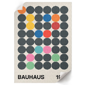 Retro plakát az absztrakt bauhaus stílusban