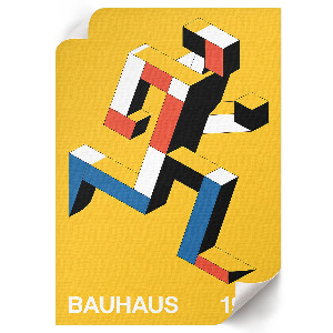 Vintage poszter a Bauhaus-stílus jegyében