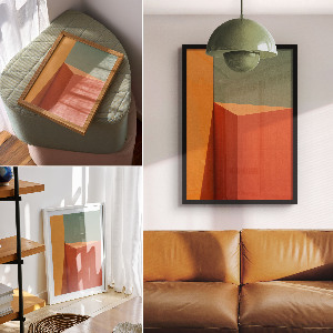 Retro plakát Geometrický minimalismus