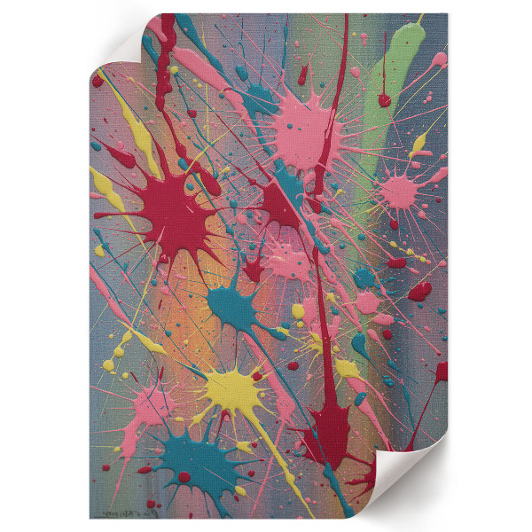 Retro plakát Barevné skvrny