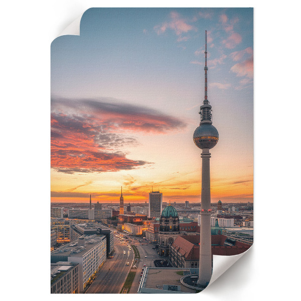 Retro poszter Město za soumraku