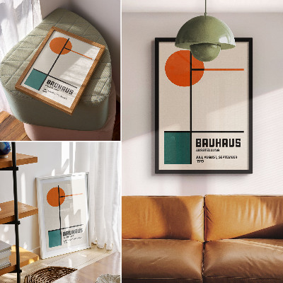 Retro poszter styl Bauhaus