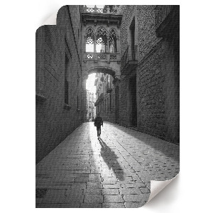 Poszter kép Černá a bílá ulice