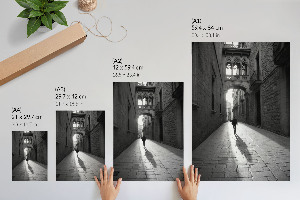 Poszter kép Černá a bílá ulice