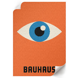 Vintage poszter a Bauhaus stílusában