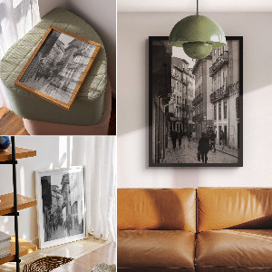 Retro poszter Městská scéna