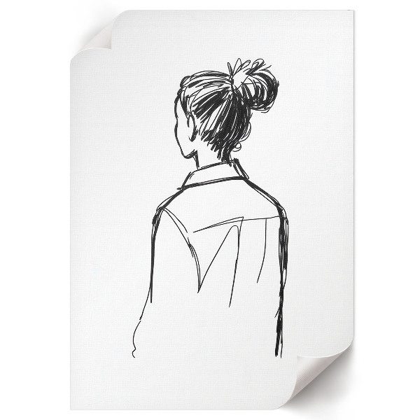 Poszter kép Pohled na postavu zezadu