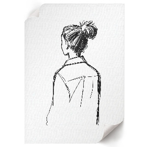 Poszter kép Pohled na postavu zezadu